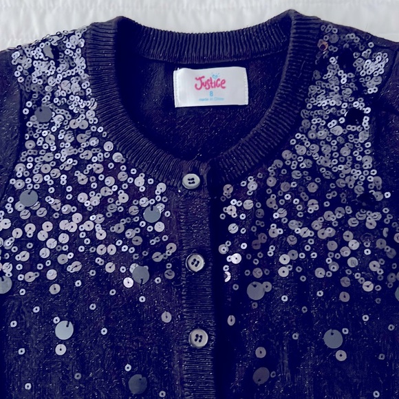 Girl’s Sequins & Sparkle Cardigan from Justice - Picture 2 of 3